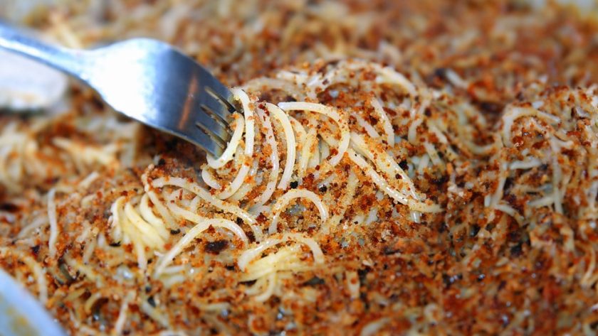 Anchovy Breadcrumb Spaghetti
