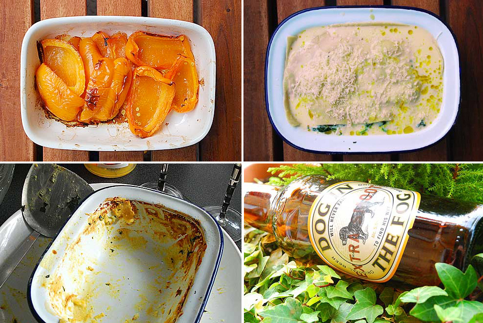 Yellow Pepper, Goats Cheese & Spinach