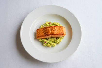 Pan Fried Salmon with Avocado Remoulade