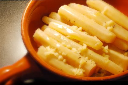 Salsify in Garlic Vinaigrette