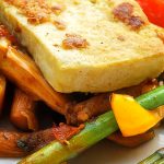 Tofu Steak with Stir Fried Summer Vegetables