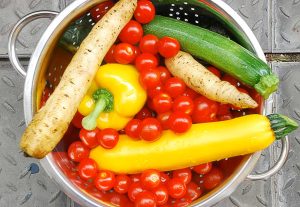 Tofu Steak with Stir Fried Summer Vegetables