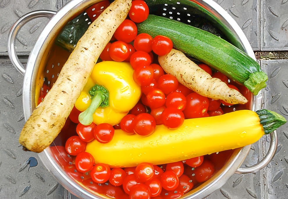 Tofu Steak with Stir Fried Summer Vegetables