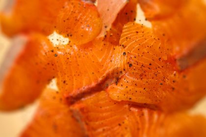 Escalopes of Salmon with Champagne & Chive Sauce