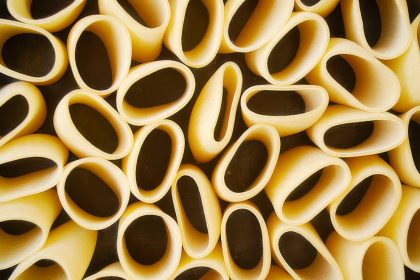 Paccheri with Anchovies, Capers, Olives (& Raisins)