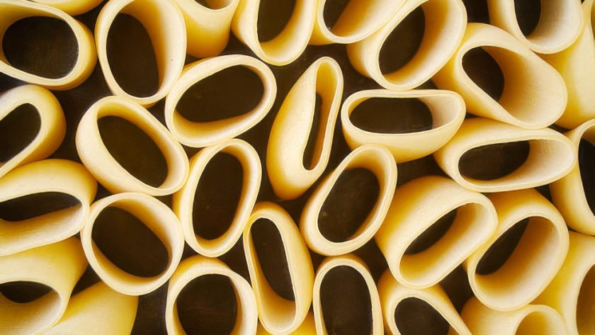 Paccheri with Anchovies, Capers, Olives (& Raisins)