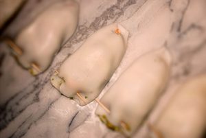 Squid stuffed with prawns