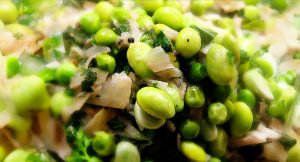 Cod with Mixed Peas in Cider