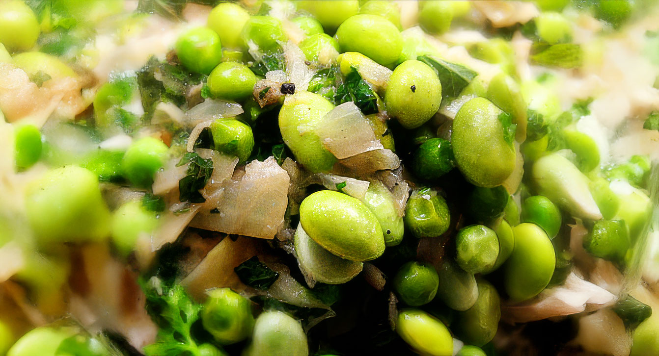 Cod with Mixed Peas in Cider