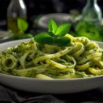Linguine with Peas & Mint Pesto