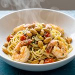 Linguini with Prawns and Roasted Almonds