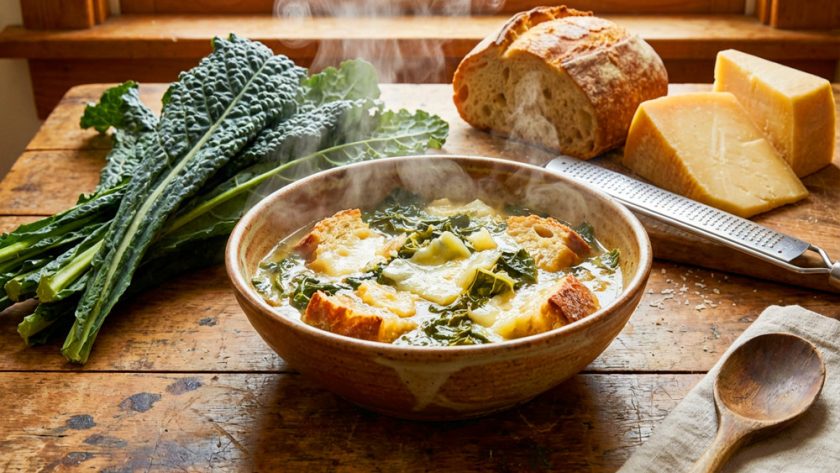 Kale, Cheese & Bread Soup