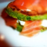 Minty Pea Fritters with Smoked Salmon