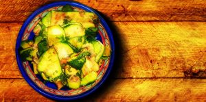 Griddled courgette & mint salad