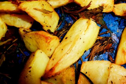 Sage and rosemary potato wedges