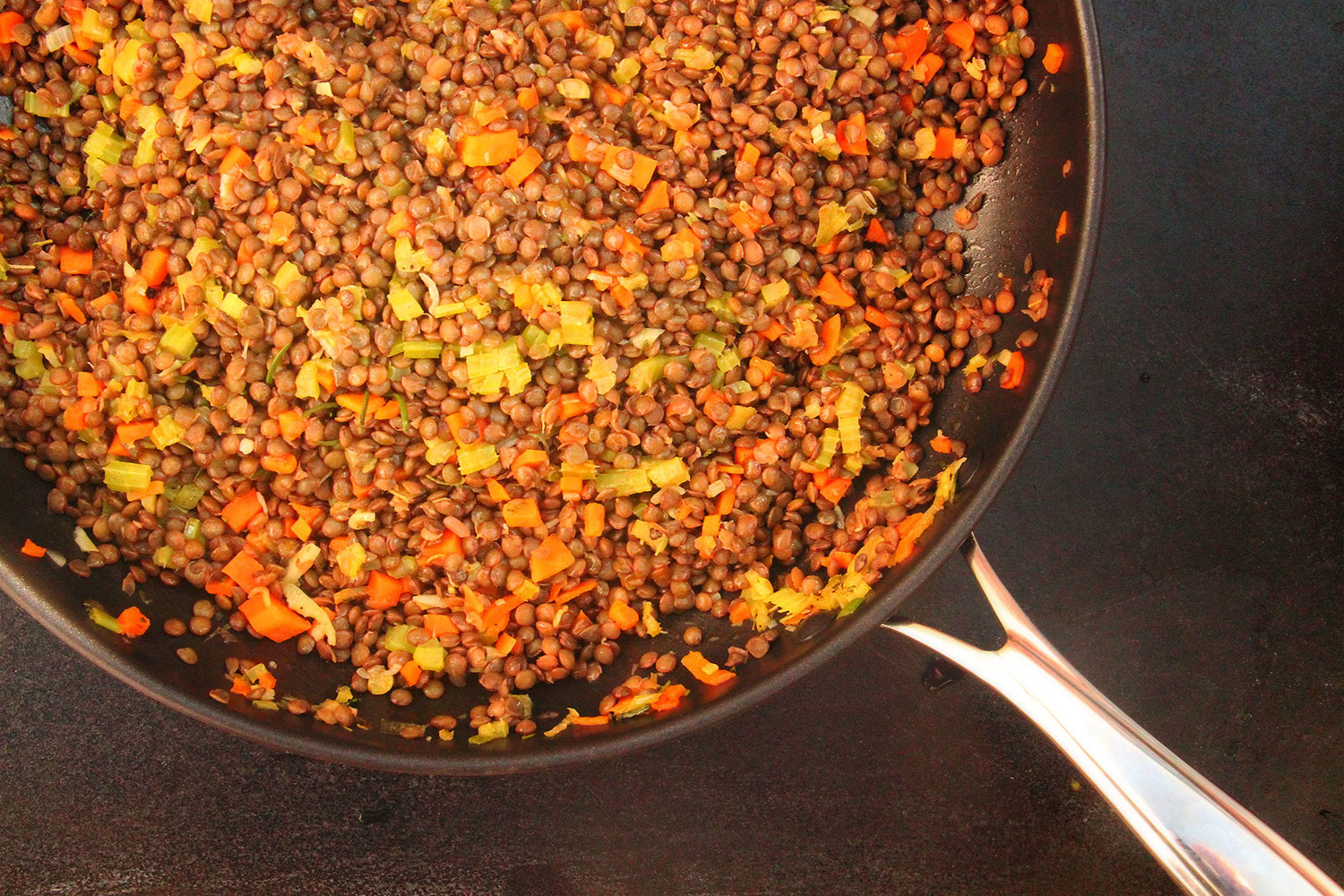 braised puy lentils