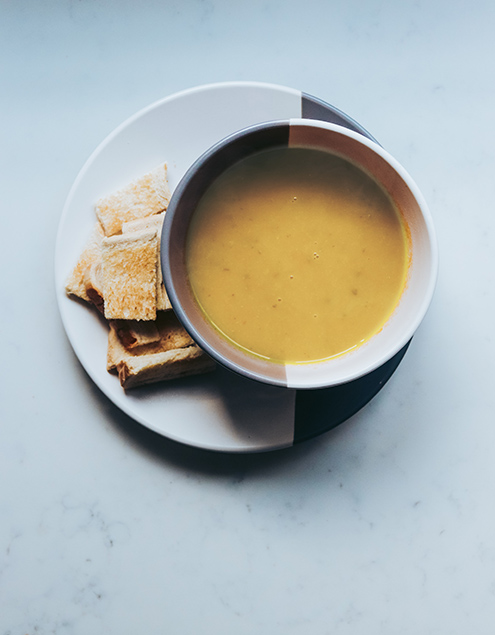 Apple, parsnip and potato soup