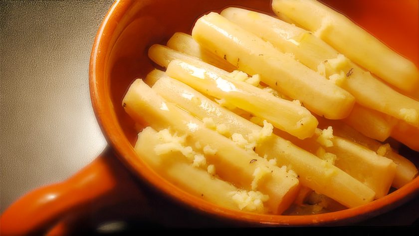 Salsify in Garlic Vinaigrette